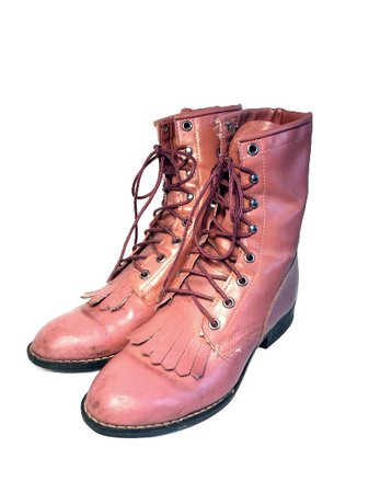 vintage pink Bronco boots