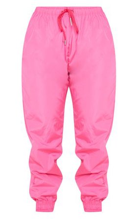 Hot Pink Drawstring Waist Shell Pants | PrettyLittleThing USA