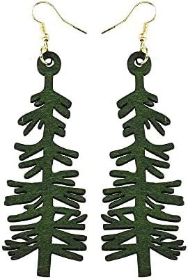 Large Lightweight Green Redwood Tree Drop Earrings: Buy Online at Best Price in UAE - Amazon.ae