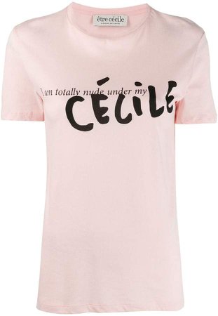 Être Cécile contrast logo T-shirt