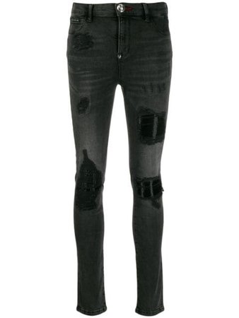 Philipp Plein Distressed Skinny Jeans F19CWDT1170PDE004N | Farfetch