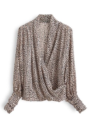 Glittery Spotlight Wrap Sheer Top in Nude Pink - Retro, Indie and Unique Fashion