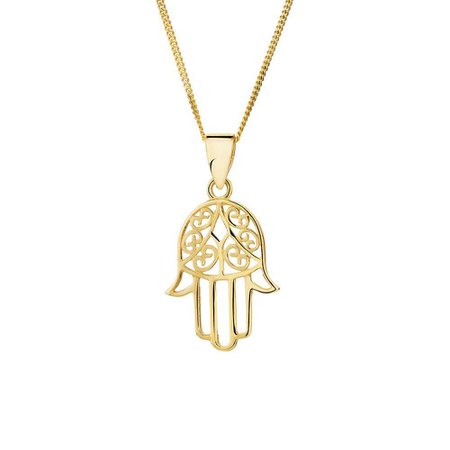 hamsa gold necklace