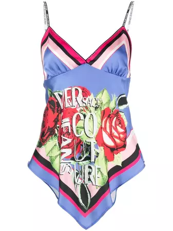 Versace Jeans Couture floral-print Scarf Camisole Top - Farfetch