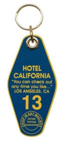 hotel california key tag