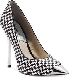 Houndstooth Leather Pumps by MICHAEL Michael Kors