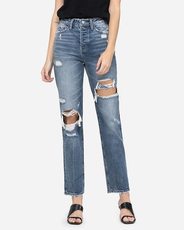 Flying Monkey Super High Waisted Straight Jeans