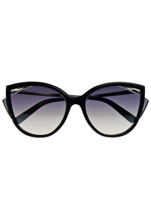 Sunglasses Black Marble Effect Cateye Sunglasses - Asian Fit | La Perla