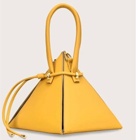 yellow triangle bag