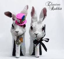 Elusive Rabbit Heels White Pink Mad hatter Sequin Reversible Custom Ha – ElusiveRabbit