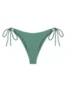 ZAFUL Ribbed Braided Strap String Bikini Swimwear In LIGHT GREEN | ZAFUL 2023