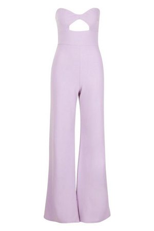 Bandeau Cupped Cut Out Jumpsuit | Boohoo
