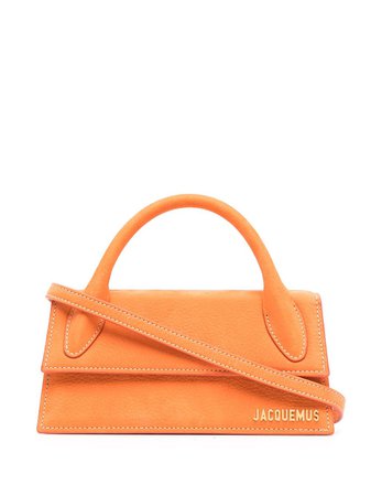 Shop orange Jacquemus mini long trapeze two-way bag with Express Delivery - Farfetch