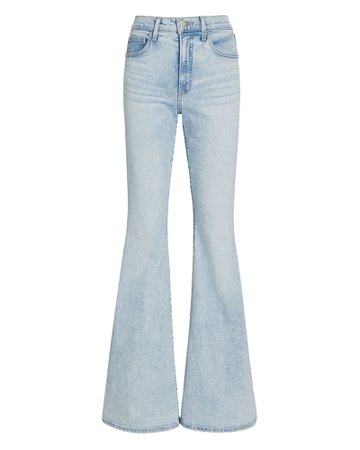 Veronica Beard Sheridan Flared High-Rise Jeans in Sky | INTERMIX®