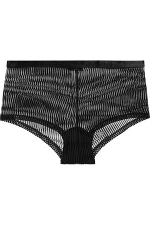 Cosabella | Powerhouse flocked stretch-tulle boy shorts | NET-A-PORTER.COM