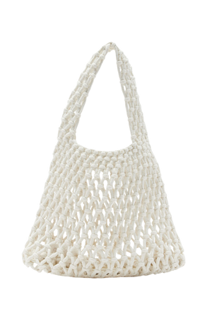 creator of beauty crochet handbag - white