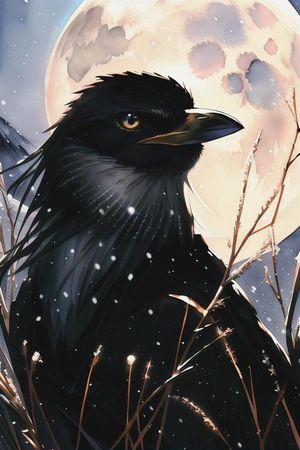crow anime background