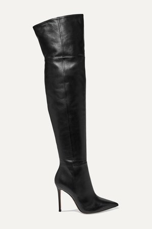 Black 105 leather over-the-knee boots | Gianvito Rossi | NET-A-PORTER