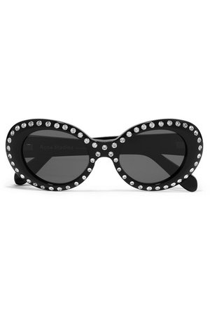 Acne Studios | Mustang round-frame crystal-embellished acetate sunglasses | NET-A-PORTER.COM