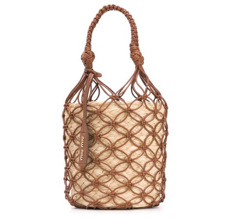 Miu Miu (netted straw bucket bag)