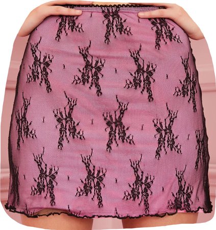 skirt lace pink purple