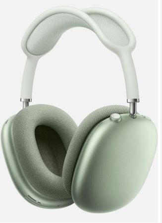 green headphones