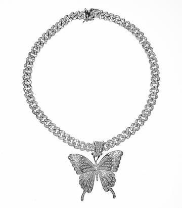 Silver Butterfly Dreams Cuban Link – Zera Jewels