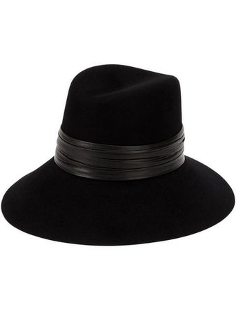 Saint Laurent Nina leather and felt hat $940 - Buy Online SS19 - Quick Shipping, Price