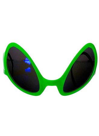 green funny alien sunglasses glasses quirky