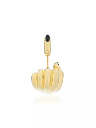 Shop Anissa Kermiche French For goodnight black earring with Express Delivery - FARFETCH