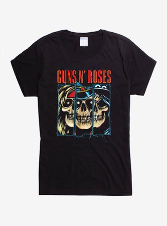 *clipped by @luci-her* Guns N' Roses Skeleton Bars Girls T-Shirt