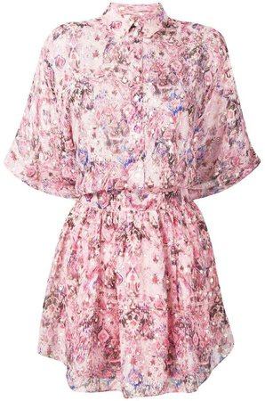 pleated floral dress