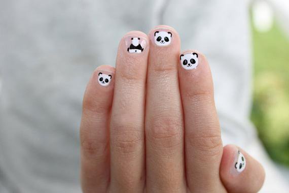 Panda Kids Nail Wraps | Etsy
