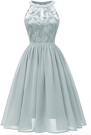Lrady Women's Lace Chiffon A-line Long Maxi Dress Evening Wedding Bridesmaid Dress at Amazon Women’s Clothing store