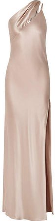 Michelle Mason - One-shoulder Silk-charmeuse Gown