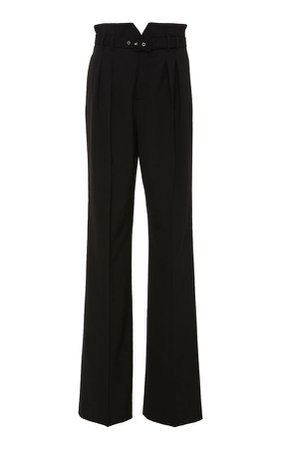 Red Valentino High-Waisted Crepe Straight-Leg Pants