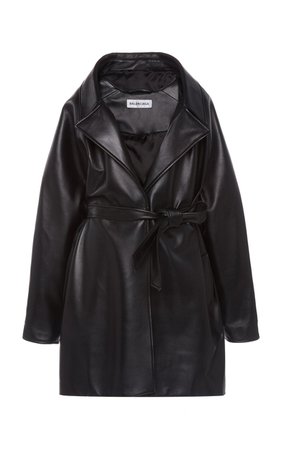 Oversized Leather Wrap Jacket by Balenciaga | Moda Operandi