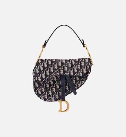 Saddle Bag Blue Dior Oblique Jacquard - Bags - Woman | DIOR
