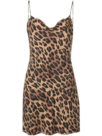 Alice+Olivia Harmony Leopard Slip Dress