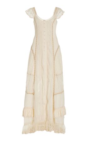 Saskia Lace-Trimmed Cotton Maxi Dress By Loveshackfancy | Moda Operandi