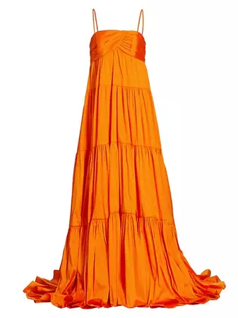 Shop Amsale Taffeta Tiered Gown | Saks Fifth Avenue