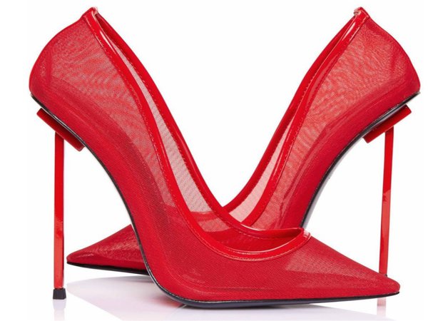 Jessica Rich red mesh shoes