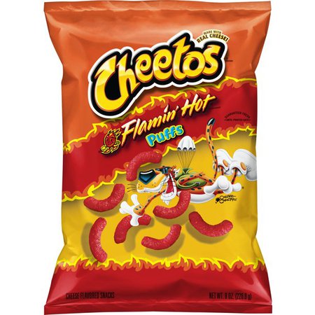 Cheetos Puffs Flamin' Hot Cheese Flavored Snacks, 8 oz - Walmart.com