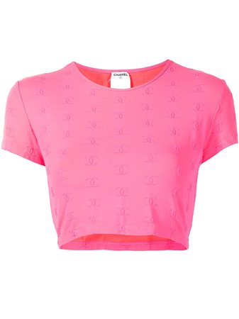 Chanel Pre-Owned t-shirt Med Broderad Logotyp - Farfetch
