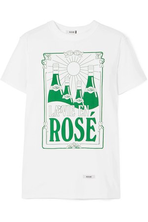 BLOUSE | La Vie En Rosé printed cotton-jersey T-shirt | NET-A-PORTER.COM