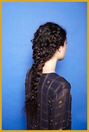 curly hair french braid - Google Search