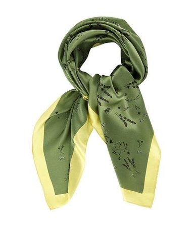 The Silk Scarf in Green & Gold | TROY London