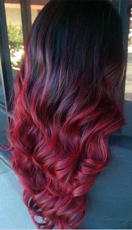 red black ombré hair