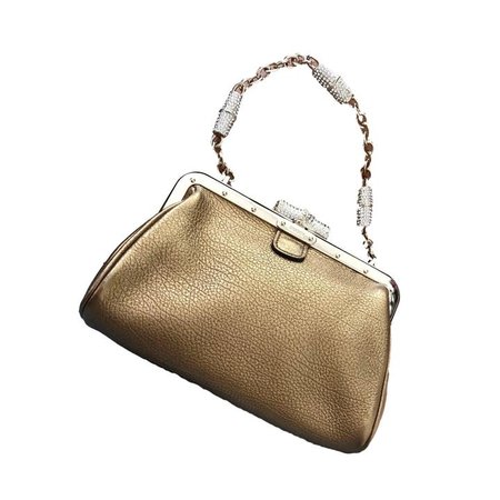 Gucci Mini Gold Rhinestone Chain Bag
