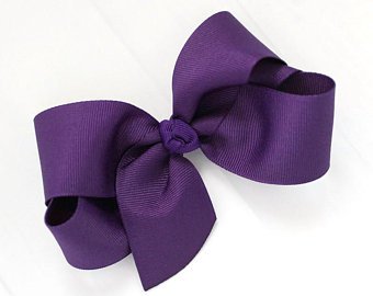 Plum Hair Bow Plum Hair Clip Dark Purple Hair Bow 4 Inch | Etsy